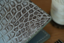 Load image into Gallery viewer, Himalaya Crocodile skin custom made bifold billfold wallet cartera de cocodrilo made in monaco monte carlo handmade leathercraft artisan