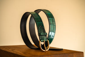 green crocodile belt